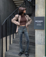 Calm boots cut denim pants