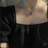 eh ユニークハートサージカルトグルバーネックレス/eh Unique Heart Surgical Toggle Bar Necklace