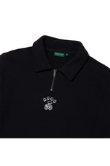 Cherry Bear Half Zipup Crewneck_Black (6684837216374)