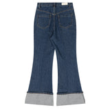 ブーツカットロールアップノンスパンデニムパンツ/BOOT CUT ROLLED UP NON-SPAN DENIM [6639]