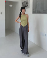 スラブホルタースリーブレス / Slub Halter Sleeveless (4color)