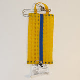 Glossy Cross Stripes Pencil Case (Clementine Blue)