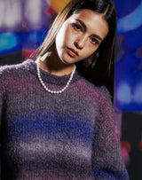 グラデーションセーター/GRADATION SWEATER PURPLE BLUE