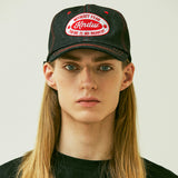KNDW LOGO WAPPEN DENIM TRUCKER CAP BLACK