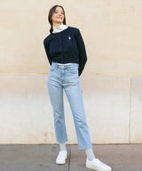 クロップニットカーディガン/RCH crop knit cardigan navy