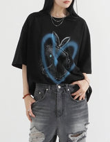 ラビットスプレーオーバーフィットTシャツ