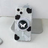 Black Butterfly Magsafe Phone Case Bead Tok Set