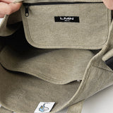 スラブバイオ ウォッシングキャンバスバッグ/SLUB BIO-WASHING CANVAS BAG-KHAKI