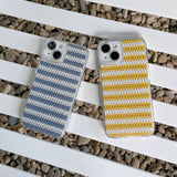 STRIPE HARD JELL CASE - YELLOW