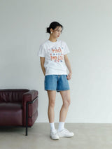 Peace and love short sleeve T-shirts white (6594388492406)