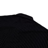 ロゴアップリケリネンベースボールシャツ/[UNISEX] Logo Applique Linen-Blend Baseball Shirt (Black)
