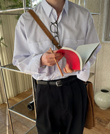 ストライプジェーンクロップシャツ(2 color) (6675320471670)