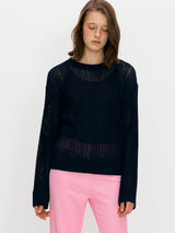 シアーリブニット / Sheer ribbed knit - Ecru