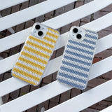 STRIPE HARD JELL CASE - YELLOW