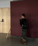 Camouflage Lettering Jogger Pants