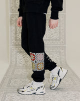 GRANNY SQUARE JOGGER PANTS BLACK (6691423453302)