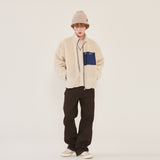 グラフィックフリースジャケット/GRAPHIC FLEECE JACKET IVORY (6698688479350)