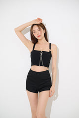 クロスチェーンクロップトップ/ TOP(9291) cross chain crop top