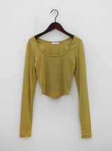 ベースラウンドクロップTシャツ / Base Round Crop T-shirt (5color)