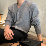 V-Neck Ribbed Cardigan (6684154527862)