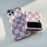 チェッカーボードハードアイフォンケース/Checkerboard Pink Iphone Hard case