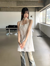 パーカーブヴィンテージ刺繍レイヤードナッシュミニワンピース