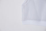 メッシュスリーブレストップ/TOP(6518) mesh sleeveless top
