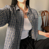 [BELLIDE MADE] カジュアルクロップドチェックシャツ