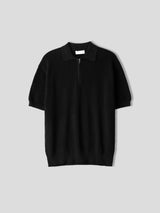 LMNカラーリングハーフジップアップハッチ半袖ニット/LMN Cooling Half Zip-Up Hachi Short-Sleeved Knitwear (9 colors)