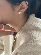 [92.5silver] swirl pearl necklace_3mm