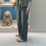 ブルーオンウォッシュドワイドストレートデニムパンツ / Blue-On-Washed Wide Straight Denim Pants