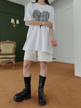 ブラックハートショートスリーブTシャツ / Black Heart Short Sleeve T-shirt (3color)