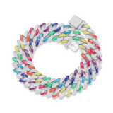 RAINBOW DIAMOND CUBAN CHAIN NECKLACE (6684545581174)