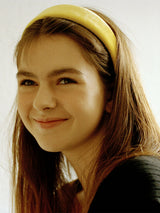 Mimosa Yellow Velvet Headband (6611536380022)