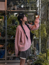 (UNISEX)シュガーアルパカヘアニット