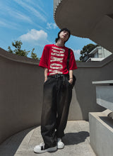 デアクションペイントハーフニット Tシャツ(3 color)