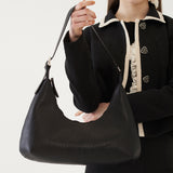 CURVED SHAPE BAG (BLACK) (6579671695478)