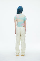 オーバーザレインボーシャーベットクロップ半袖Tシャツ / Over The Rainbow Sherbet Crop T no.2