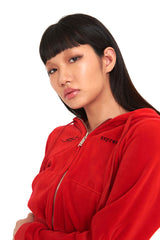 ベルベットフレームフーディージップアップ  / Velvet Flame Hoodie Zip-up (4168723726454)