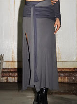 サハラロングスカート / sahara long skirt [charcoal]