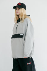 コージーフーデッドアノラックジャケット/BSR2223FWJK084 COZY HOODED ANORAK JACKET GRAY