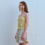 ワッフルチューブトップ / WAFFLE TUBE TOP, YELLOW PEAR