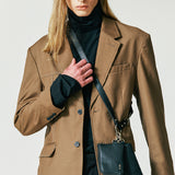 HALF STITCH BLAZER BROWN