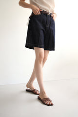 サマーラインジーンズ／リネンインディゴショートパンツ / SUMMER LINE JEANS / LINEN INDIGO SHORT PANTS