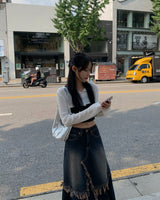 Underboob button cardigan