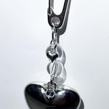 Pierced plumpy heart keychain