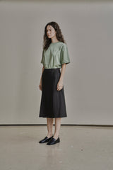 オーバーサイズロゴ刺繍Tシャツ/OVERSIZED LOGO EMBROIDERED T-SHIRT_GREEN