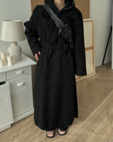 Trench wool coat