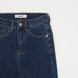 ハイウェストセミブーツカットスパンデックスデニムパンツ/HIGH WAIST SEMI BOOTSCUT SPANDEX DENIM PANTS [6861]