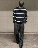 モヘアブラッシュストライプニット/mohair brush stripe knit 3color